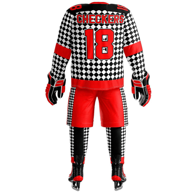 Custom Player Name Ice Hockey Uniform